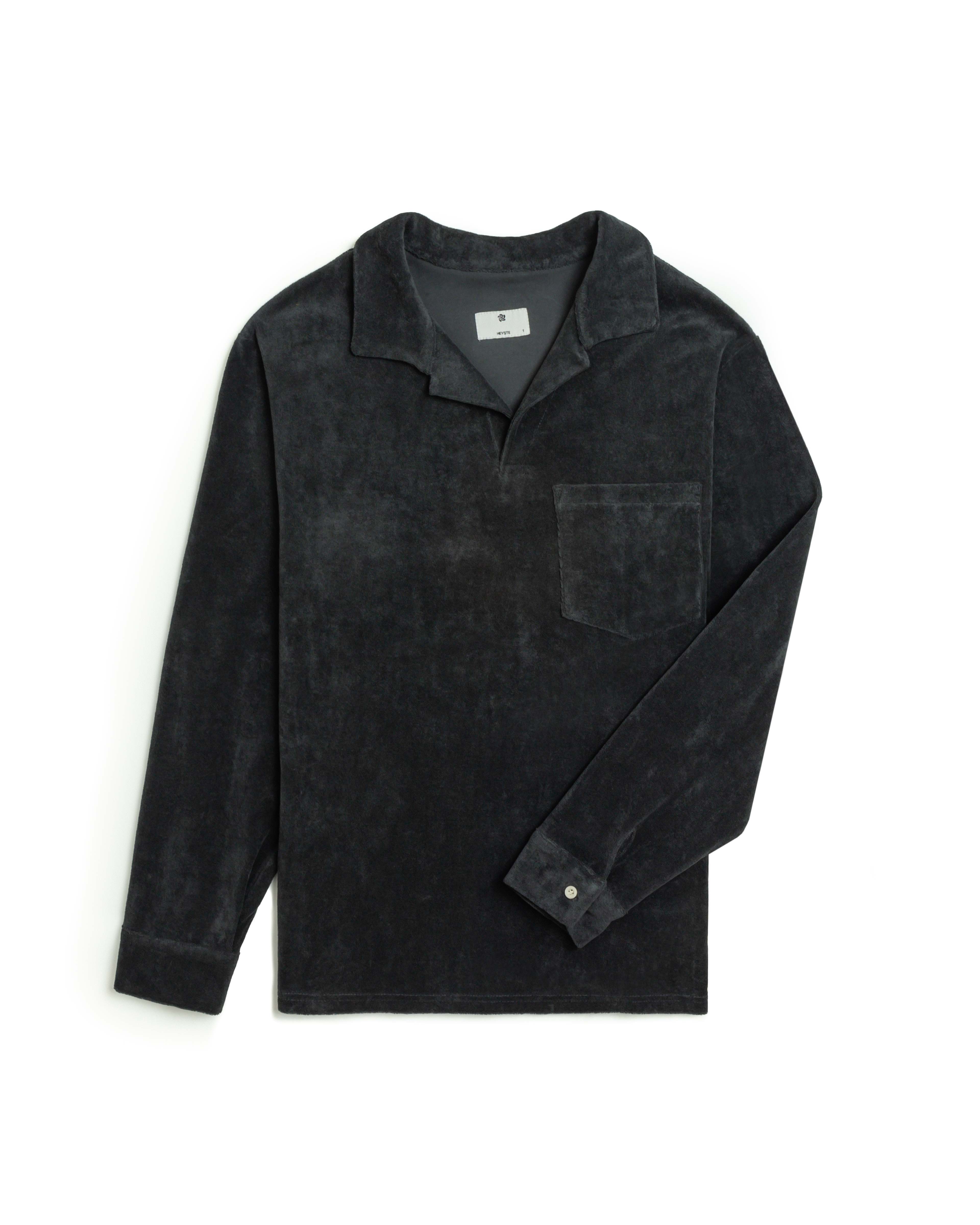 Washed Terry Leisure Pullover  / charcoal